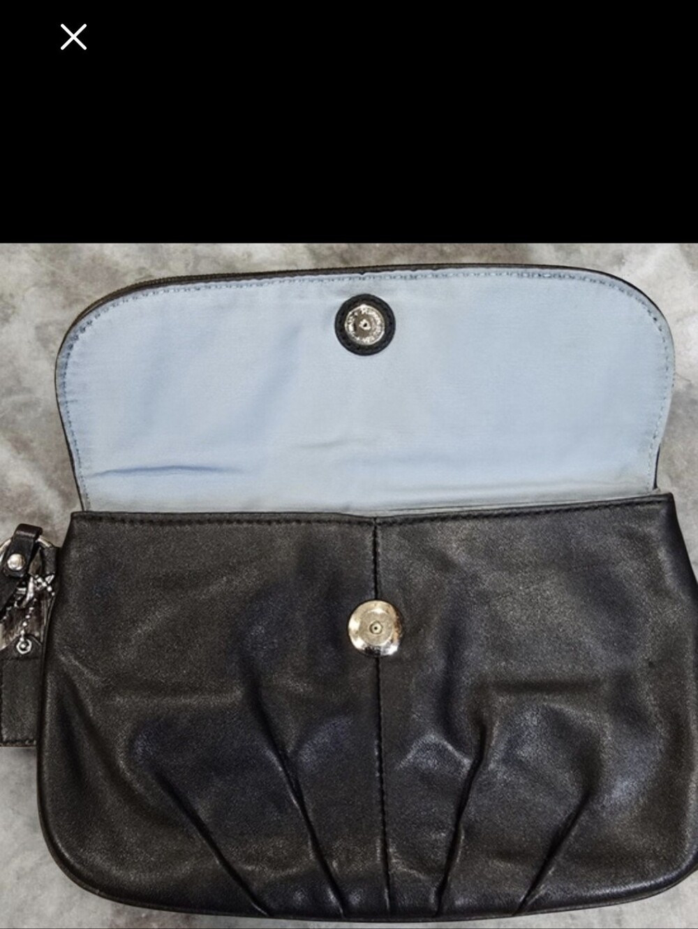 Coach Pleated Clutch/wristlet- EUC - Picture 2 of 3